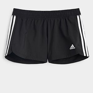 Adidas retro black and white three-stripe shorts NWT